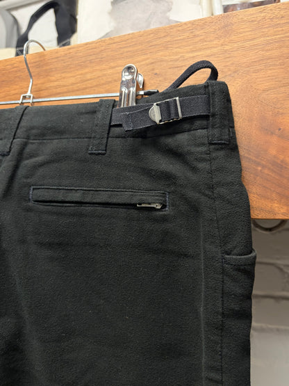 Helmut Lang Black Wool ‘Biker’ Black Slim Cut Trousers