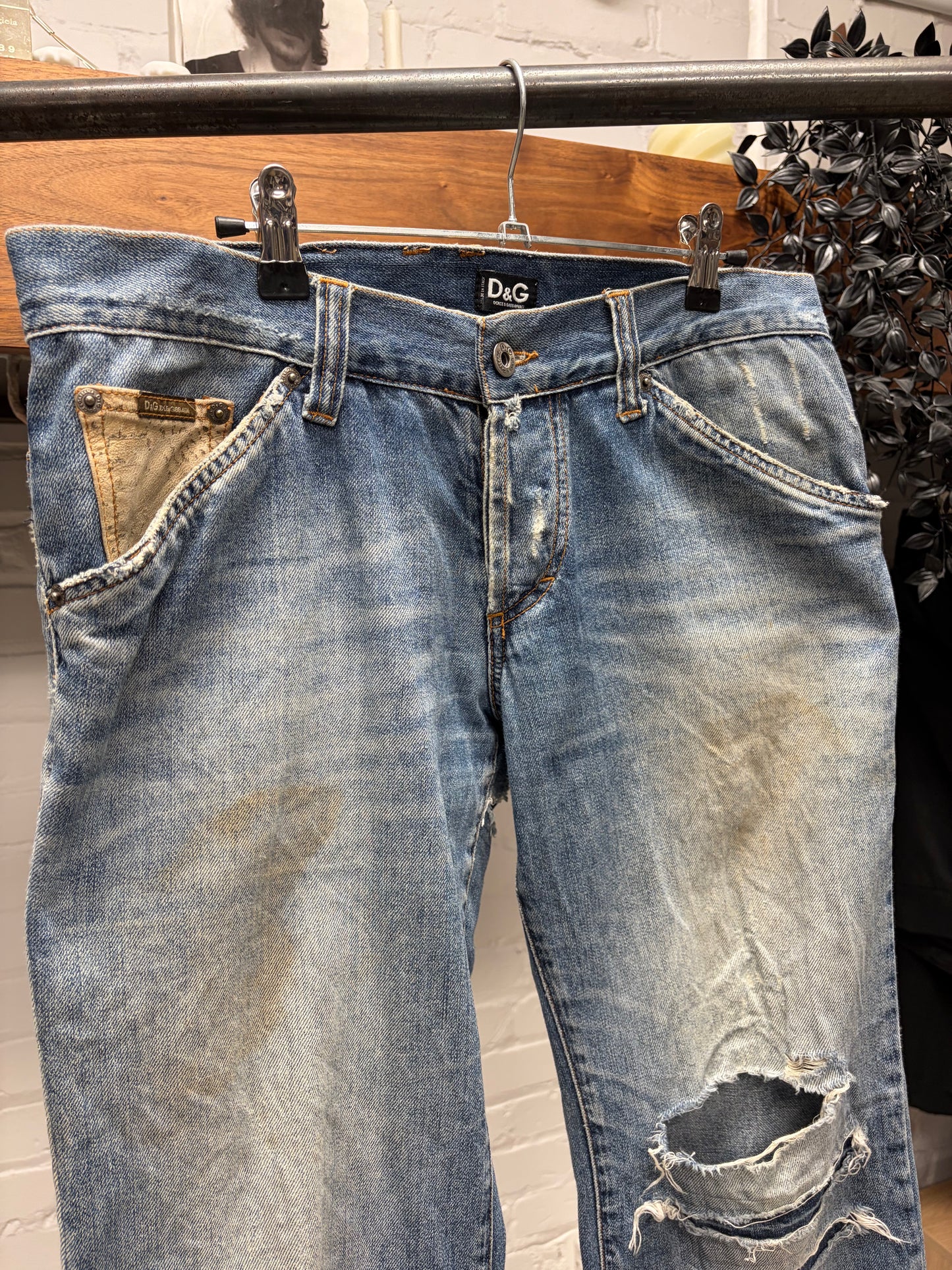 Dolce & Gabbana ‘Snakeskin Print’ Reconstructed Denim