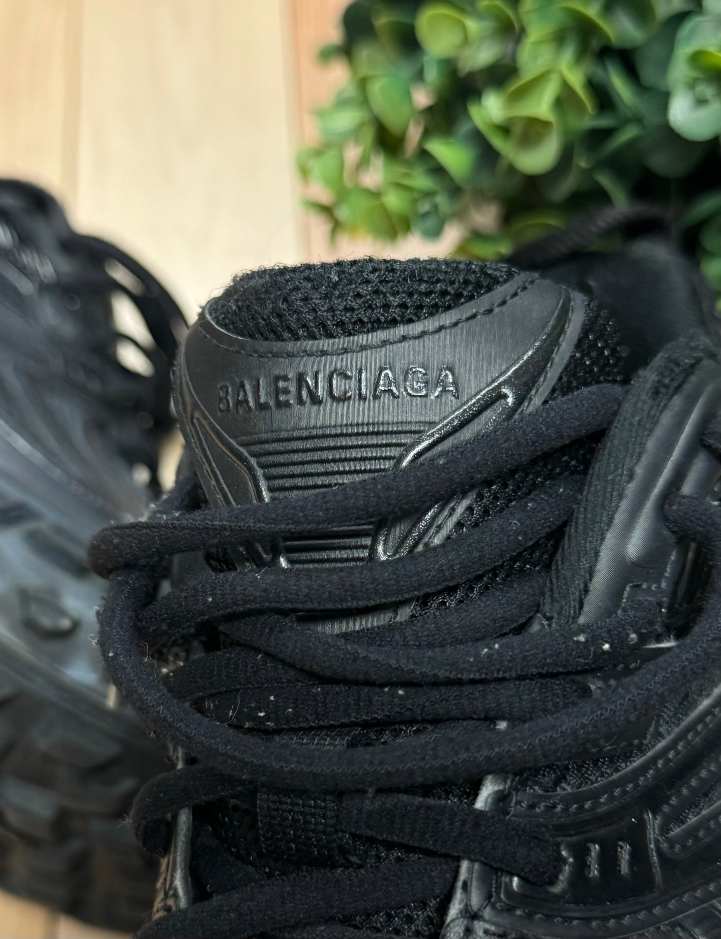 Balenciaga ‘Defender’ Tire Tread Black Low Top Sneakers