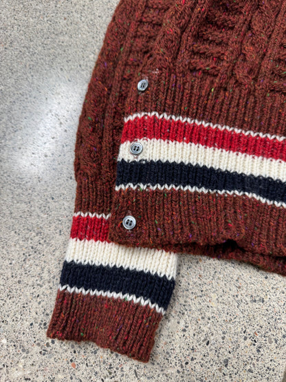 Thom Browne ‘Donegal Stripe’ Cable Knit Sweater