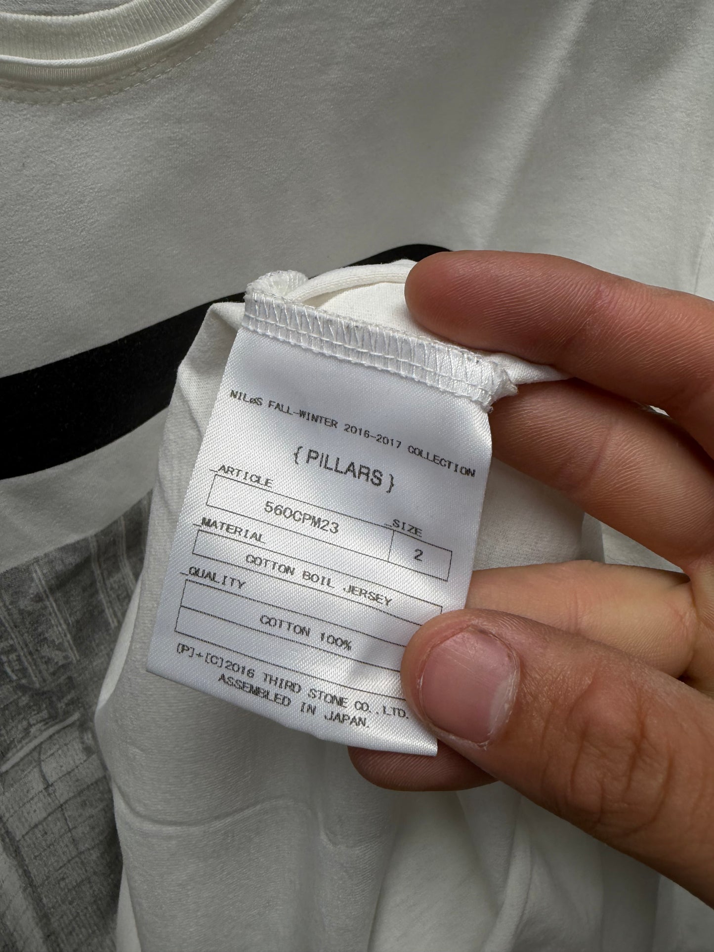 AW2016 Julius ‘Sub 016’ White Code Graphic T-Shirt