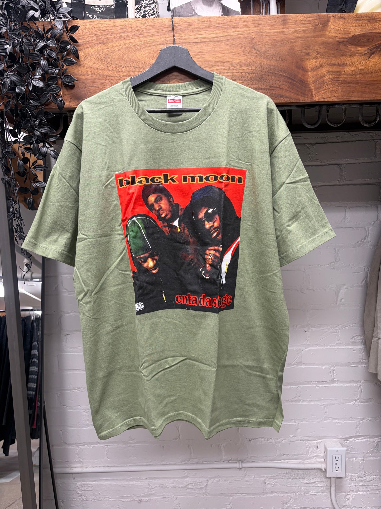 AW2022 Supreme ‘Enta Da Stage’ Olive Green Graphic T-Shirt