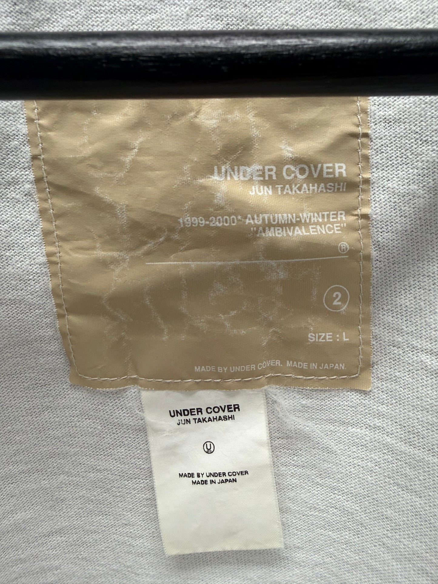 AW1999 Undercover ‘Ambivalence’ Say Nothing/Do Nothing White Graphic T-Shirt