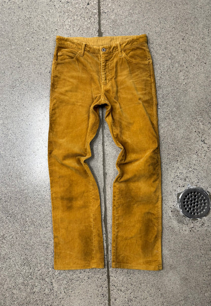 Isamu Katayama ‘Backlash’ Faded Yellow Corduroy Flares