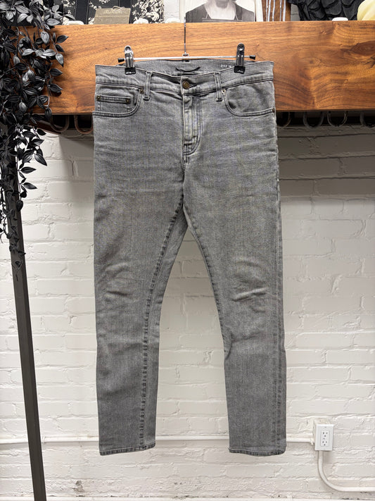 2016 Saint Laurent by Hedi Slimane ‘Black Chain’ Grey D02 Skinny Jeans