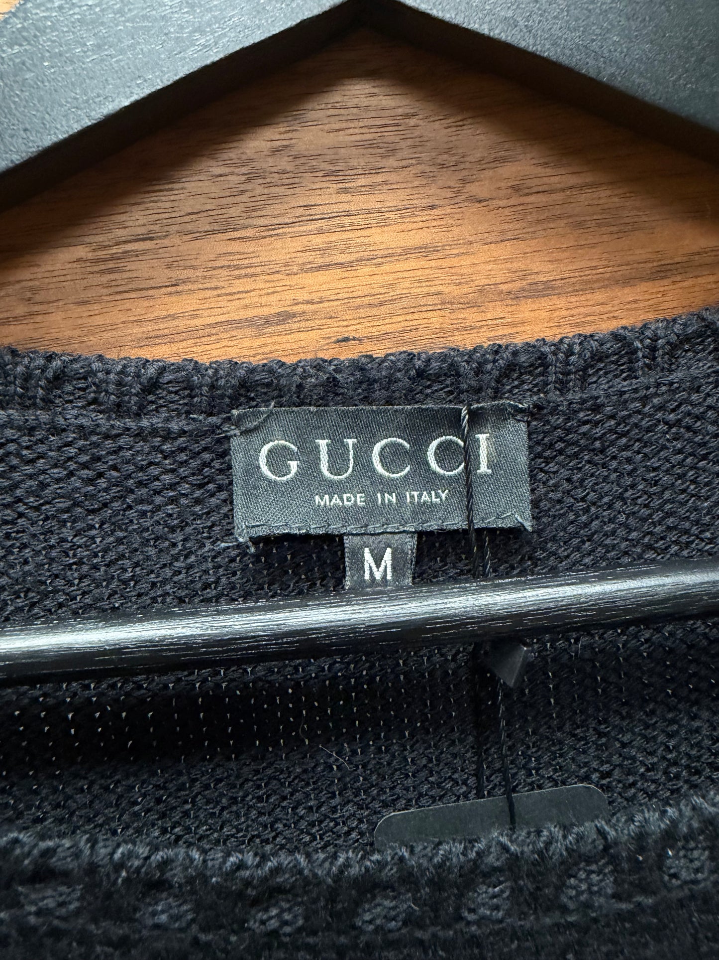 AW1997 Gucci Boat Neck Sweater with Silver Plating Detail