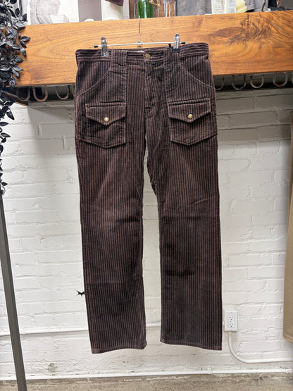 AW2001 Number (N)ine ‘Standards’ Brown Corduroy Bootcut Snap Pocket Denim