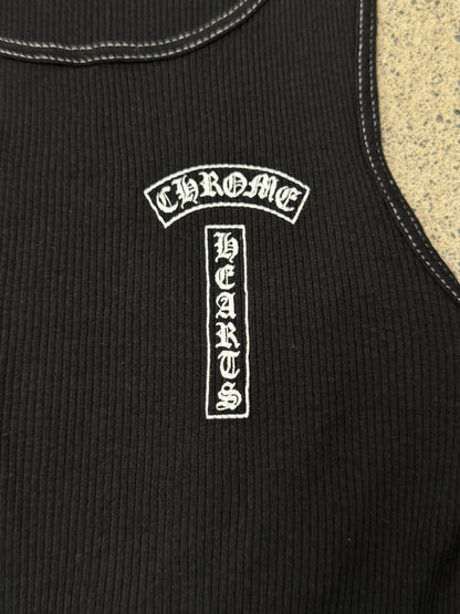 Vintage 90s Chrome Hearts Ribbed ‘Celtic Cross’ Tank Top