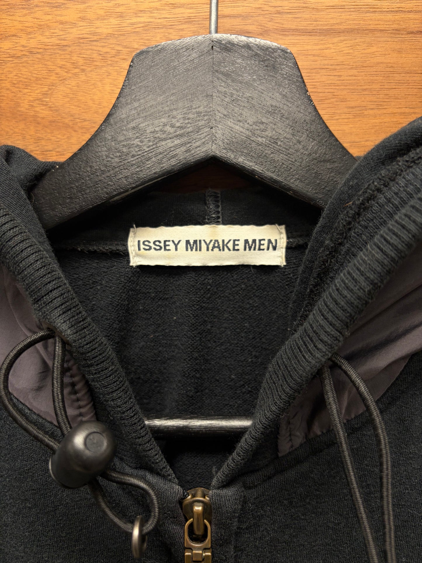 Vintage Issey Miyake Men Hybrid Cotton/Shell Reflective Grey Zip Up Hoodie