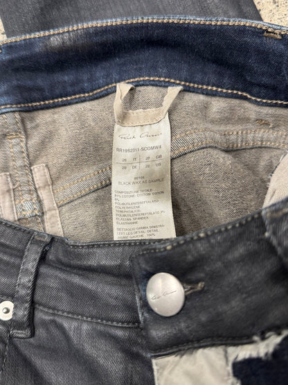 SAMPLE Rick Owens DRKSHDW Black/Blue Waxed ‘Tyrone’ Denim