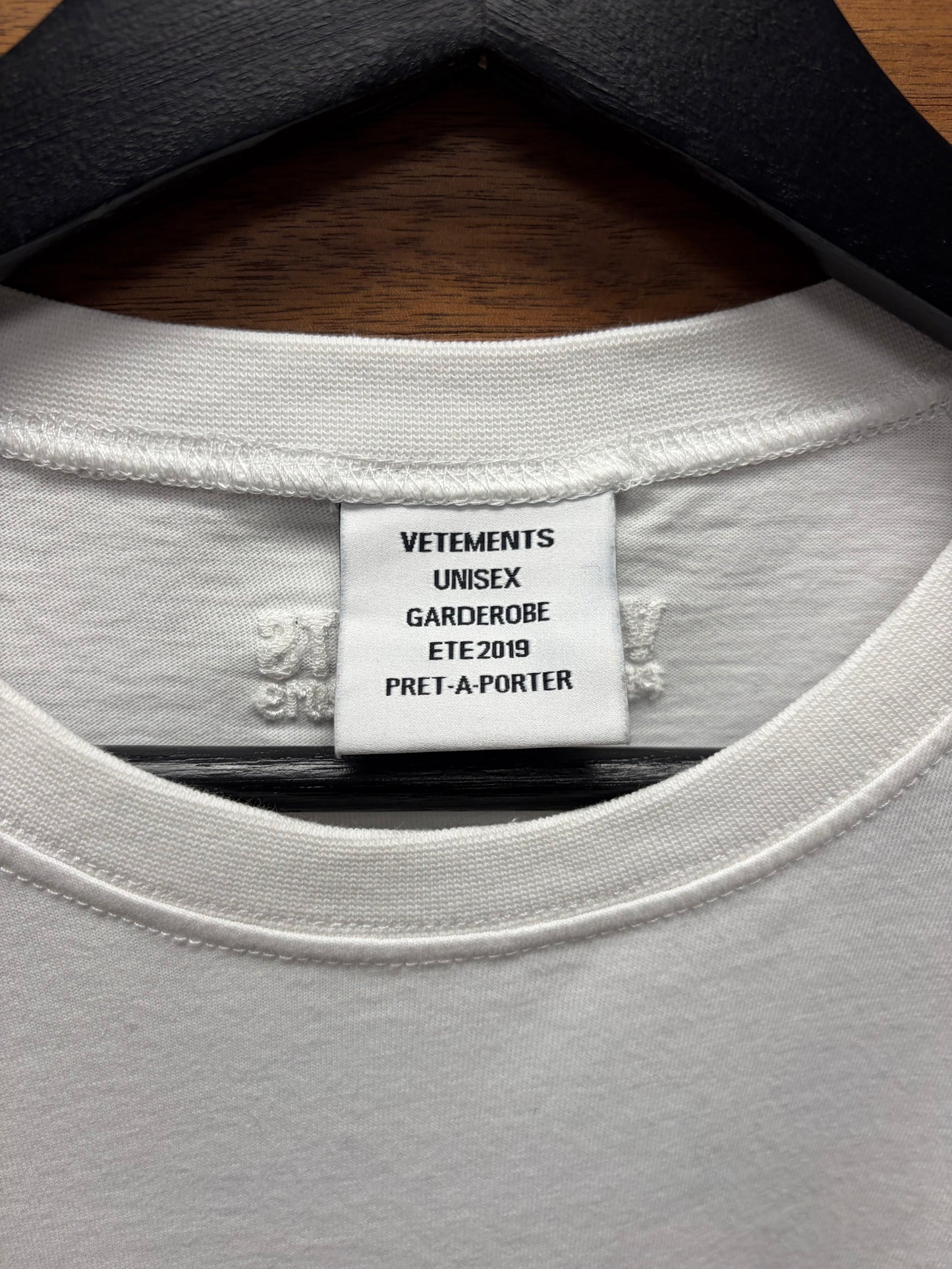 SS2019 Vetements ‘Cafe Tokyo’ Oversized White Graphic T-Shirt