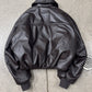 Acne Studios ‘Coated’ Brown Cropped Bomber Jacket