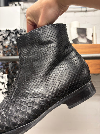 Helmut SS2002 Helmut Lang ‘Perch Skin’ Fish Leather Pointed Toe Boots