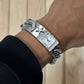 Vintage 1990s Jean Paul Gaultier Silver Cuban Link Watch