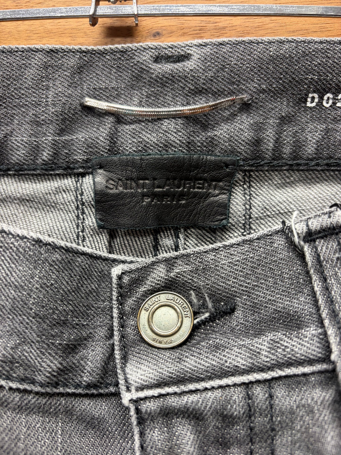 2012 Saint Laurent by Hedi Slimane Grey ‘D02’ Skinny Jeans