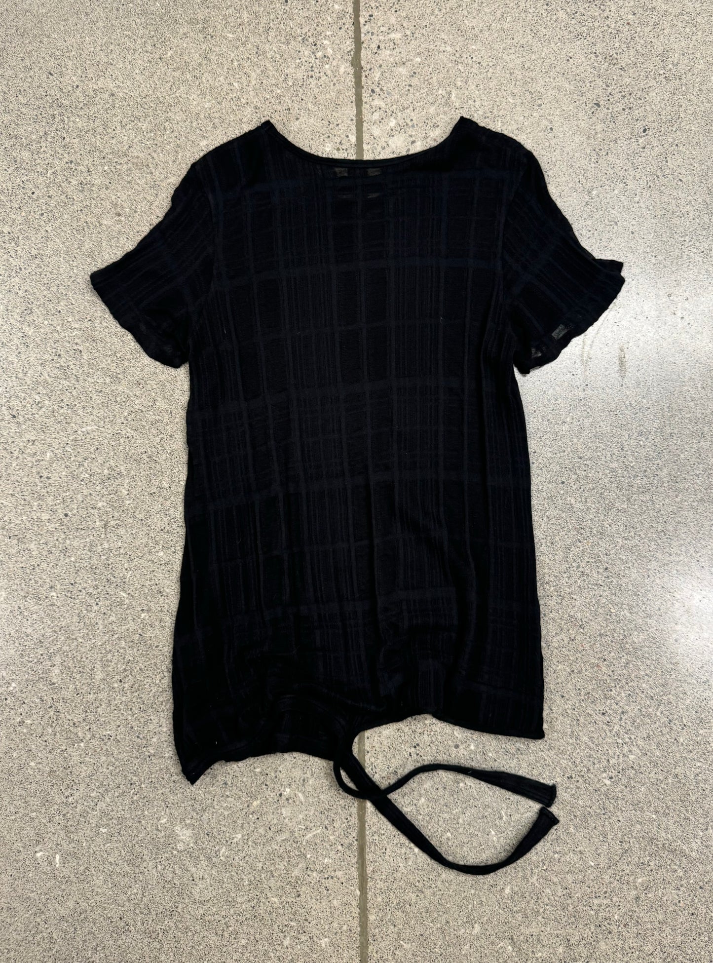 Y’s by Yohji Yamamoto Black Tassel T-Shirt