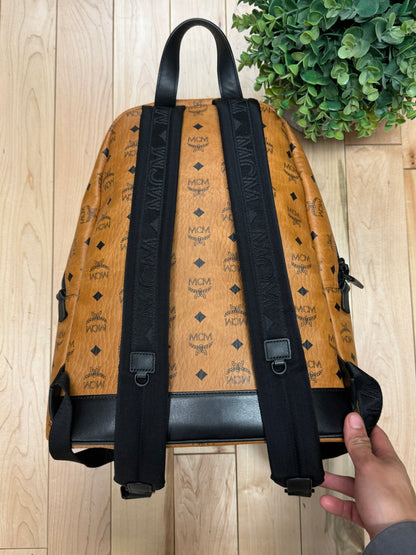 MCM Brown Monogram Leather Backpack