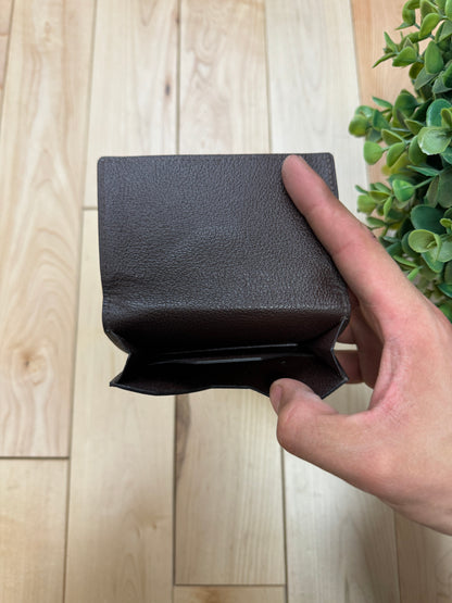 Tom Ford Brown Pebbled Calfskin Leather Cardholder Wallet