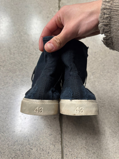 Balenciaga ‘Paris’ Distressed Canvas High Top Skate Sneakers