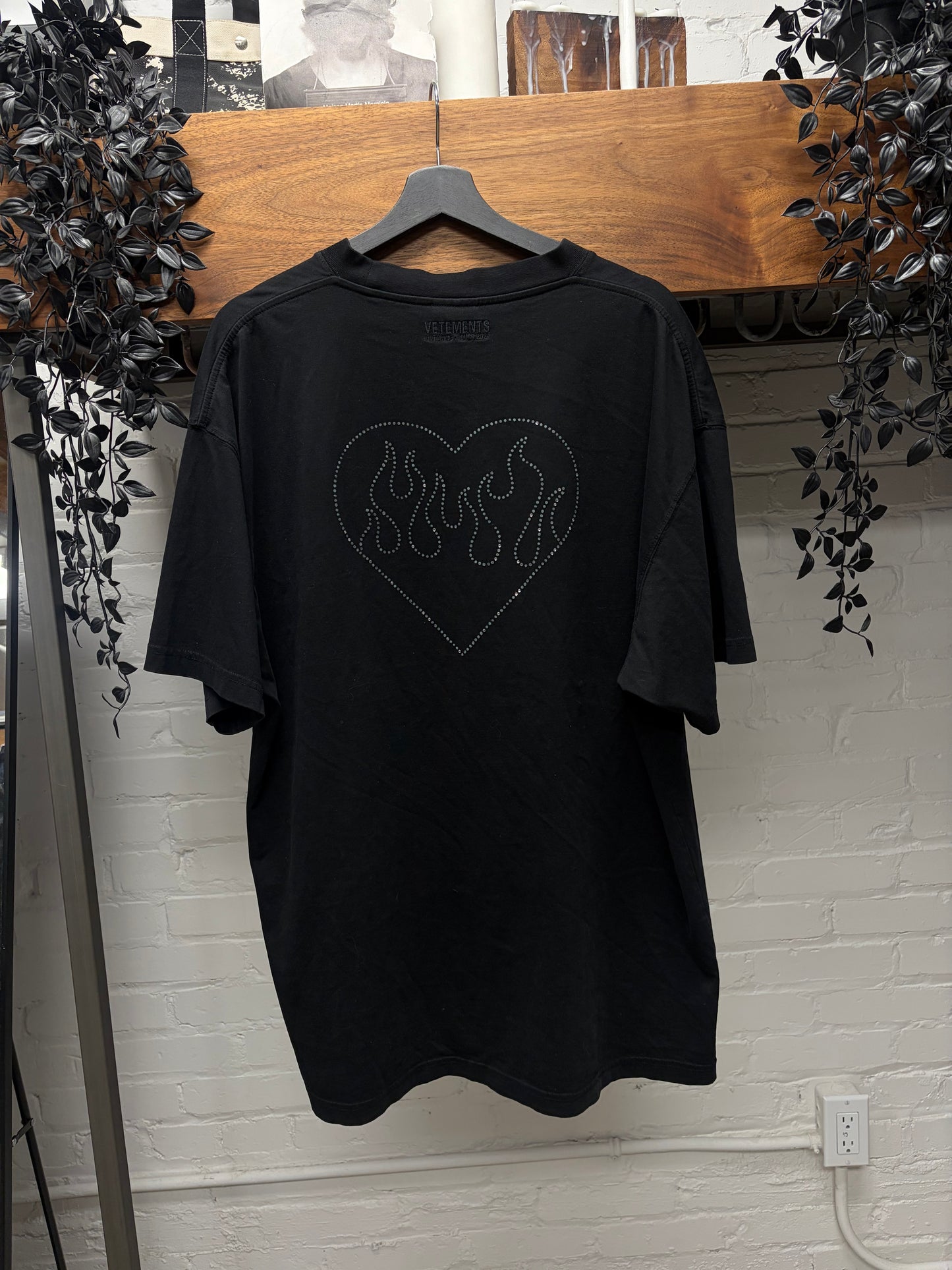AW2021 Vetements ‘Too Naughty’ Oversized Black Slogan T-Shirt