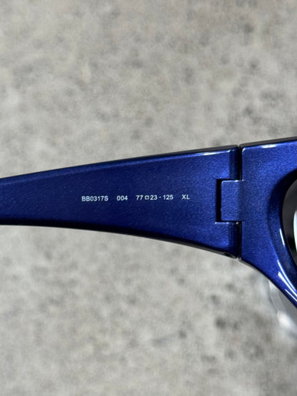 Balenciaga ‘Dynamo’ Blue Tint Oval Shape Sunglasses