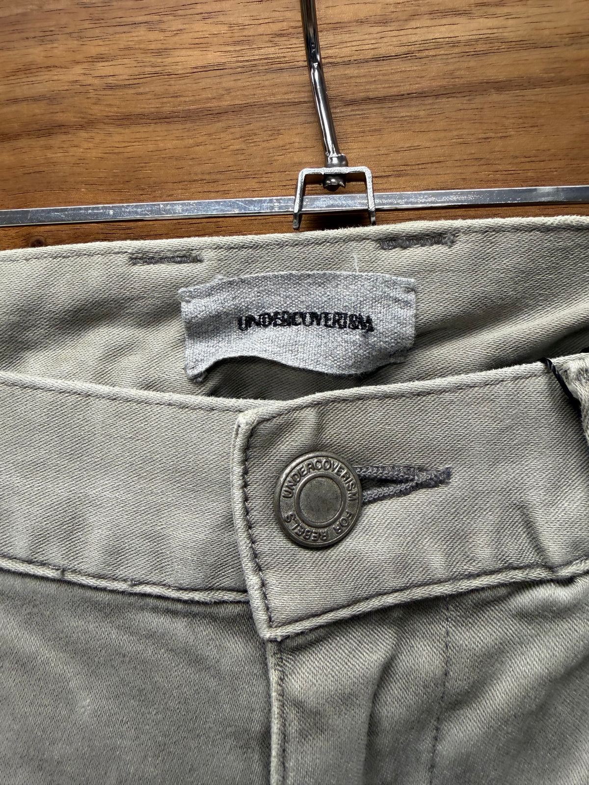 SS2012 Undercover ‘Openstrings’ Hybrid Grey Reconstructed Flannel Skinny Jeans