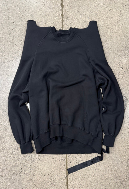 SS2024 Rick Owens ‘Lido’ Tec Shoulder ‘Padoga’ Horned Sweatshirt