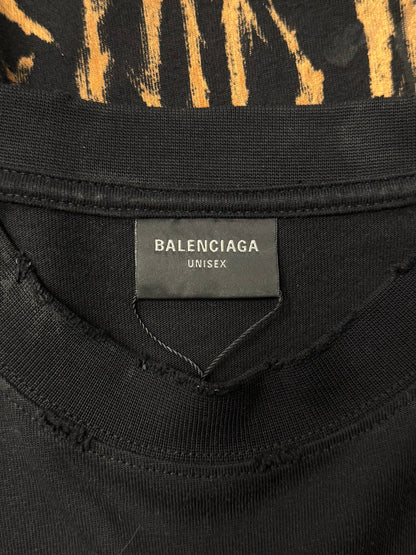 SS2023 Balenciaga ‘Paris Moon’ Mudshow Wax Distressed Long Sleeve Shirt