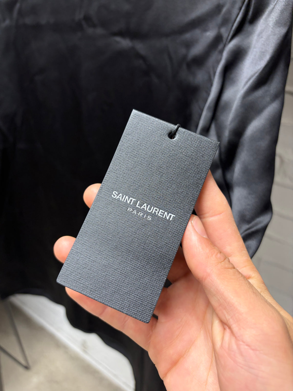Saint Laurent Black Silk Short Sleeve Shirt