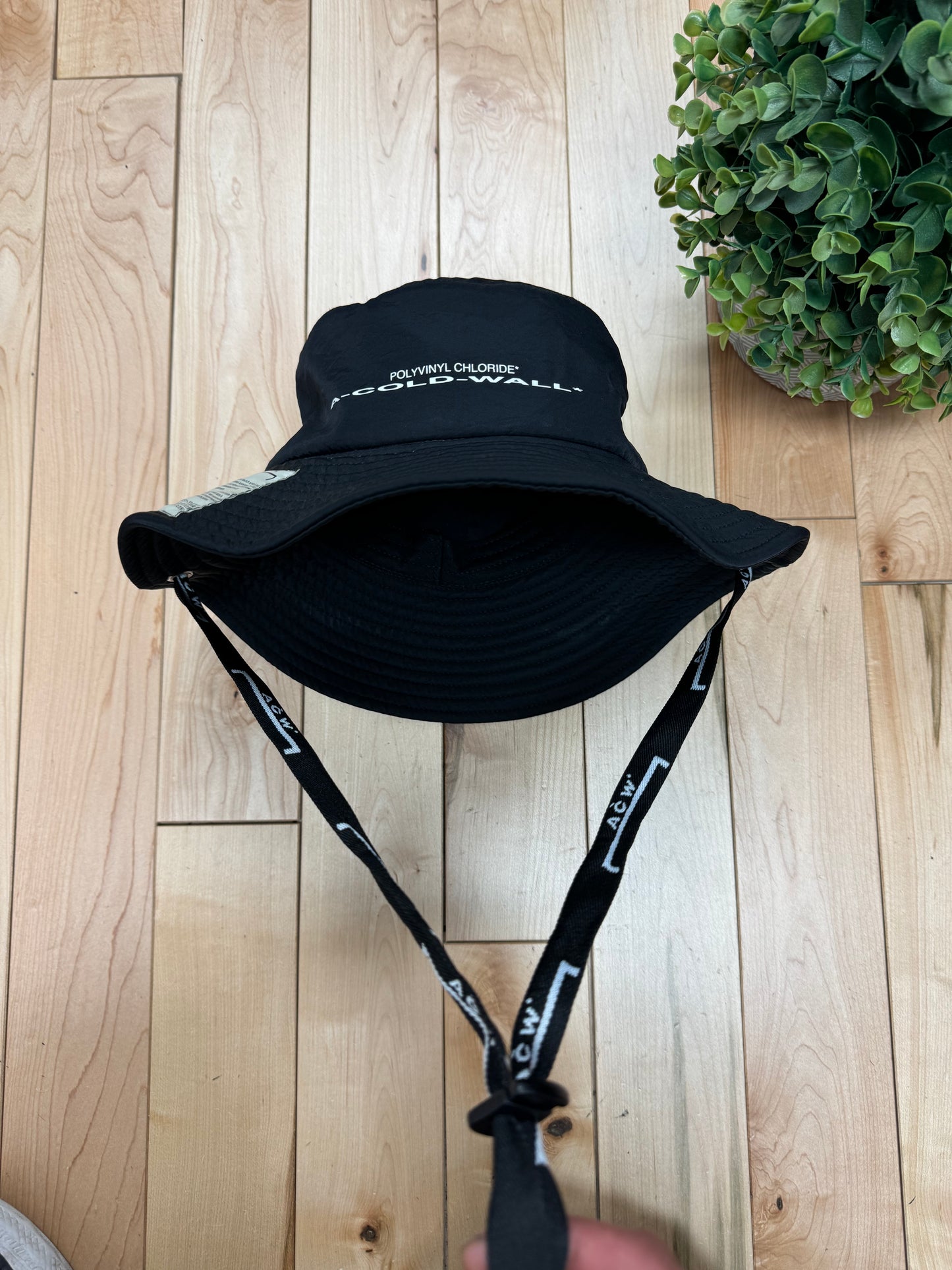 A Cold Wall Black Eyelet Drawstring Bucket Hat