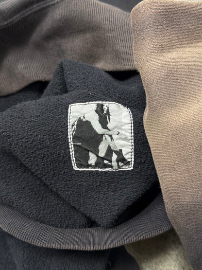 2000s Rick Owens Sun Faded ‘Dust’ Brown Pullover Hoodie