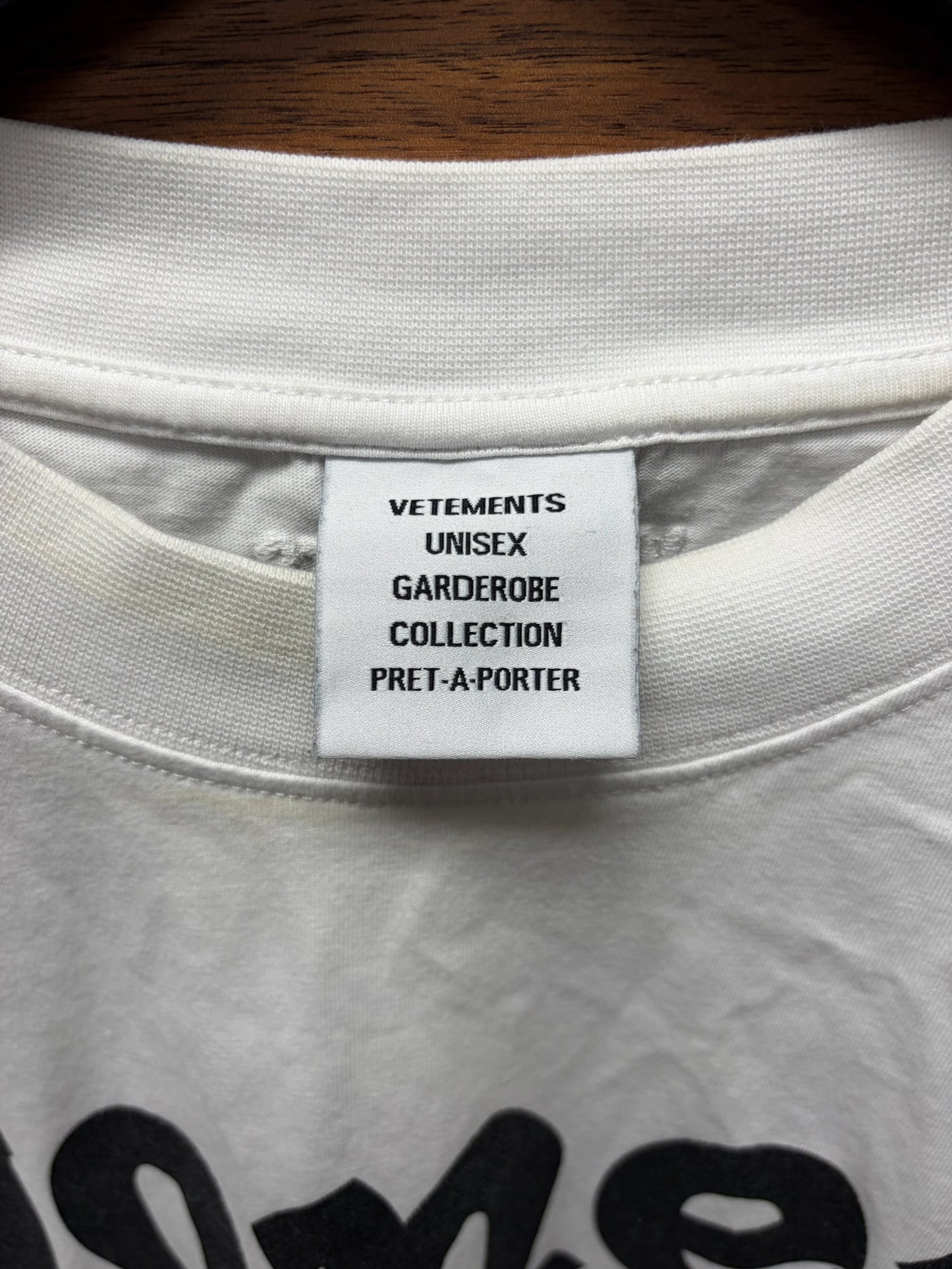 Vetements ‘Materialist’ Oversized White Graphic T-Shirt