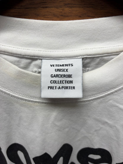 Vetements ‘Materialist’ Oversized White Graphic T-Shirt
