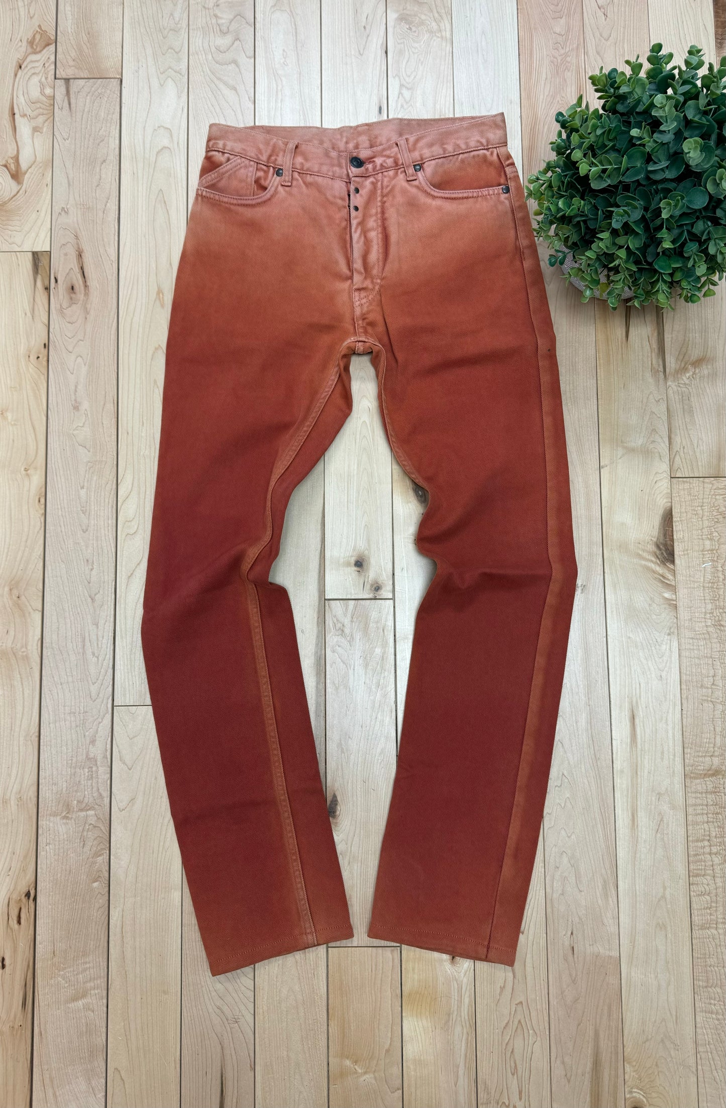 Margiela ‘Gradient Orange’ Slim Skinny Cut Denim