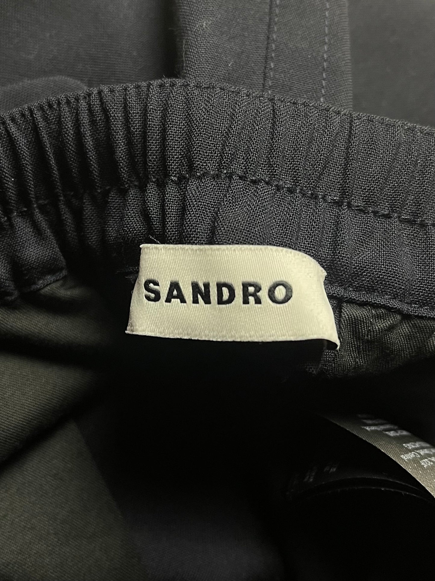 Sandro Black Drawstring Shorts