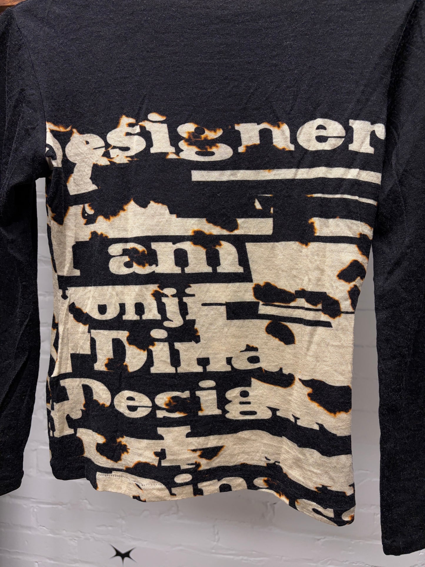 Yohji Yamamoto Wool Print Long Sleeve Shirt