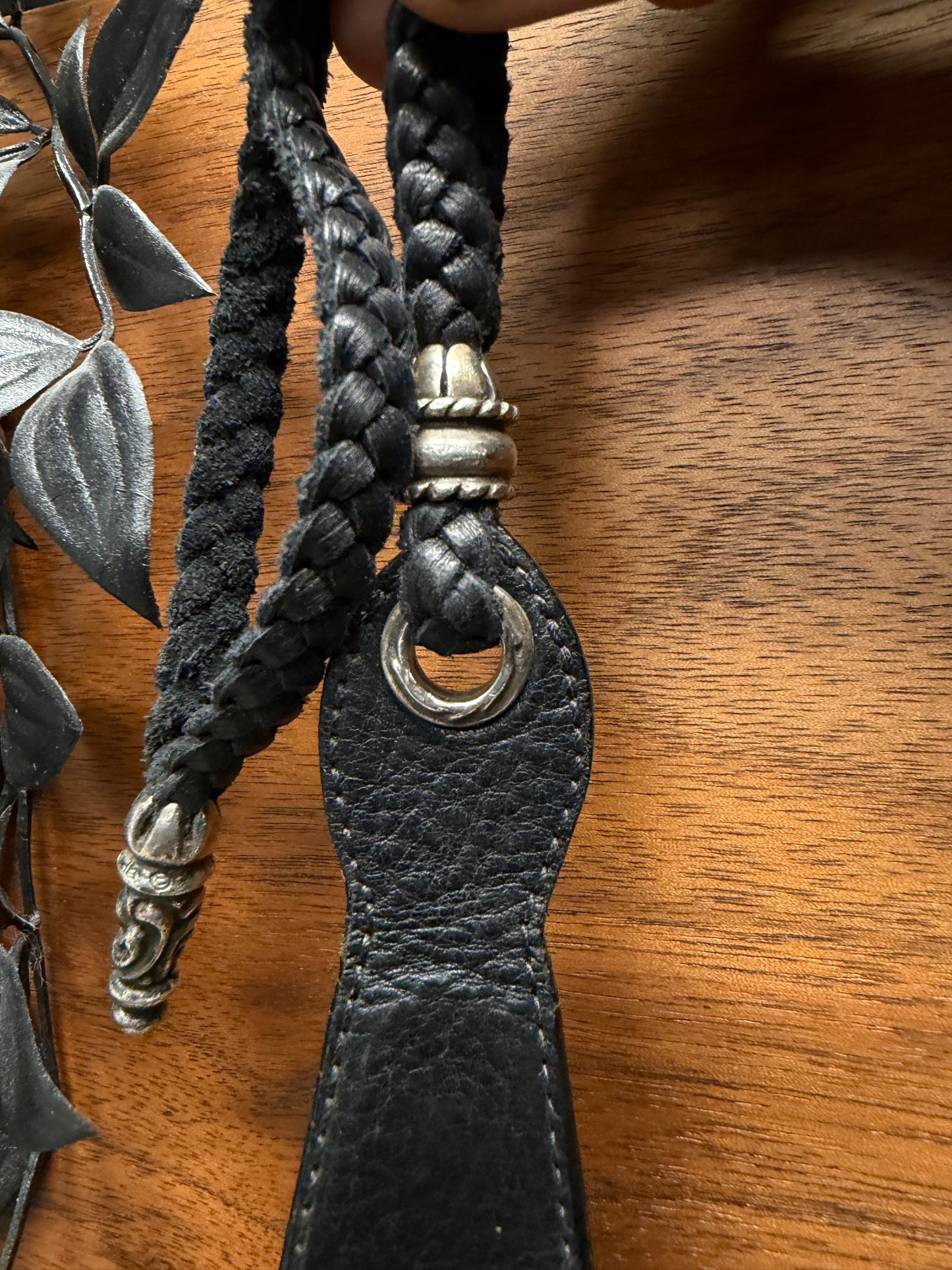 Chrome Hearts ‘Shoe Horn’ With Braided Leather/925 Silver Handle