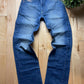 Diesel Washed Blue Bootcut Wide Leg Denim