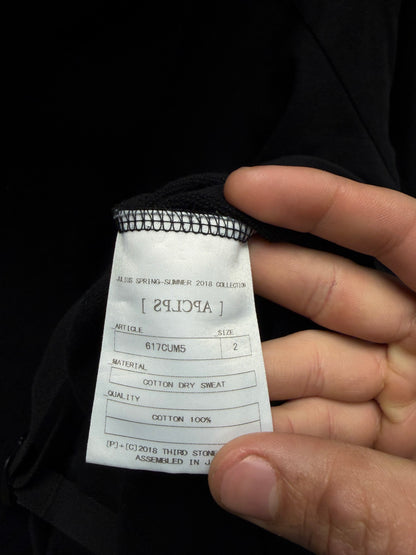 SS2018 Julius ‘Bondage Strap’ Black Cotton Pullover Hoodie