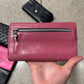 Chrome Hearts ‘Wave’ Pink Cross Button Long Wallet