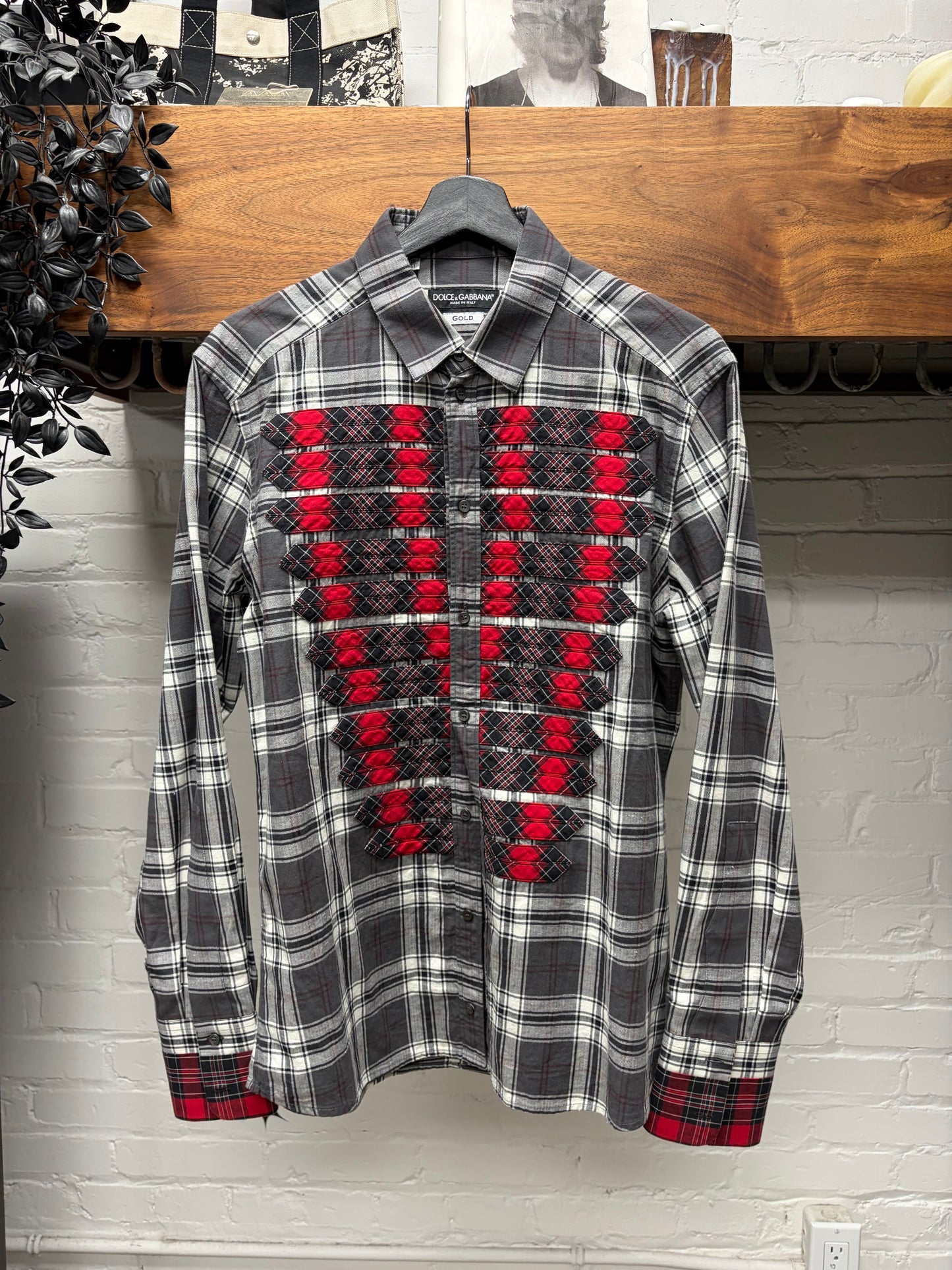 Dolce & Gabbana’ Napoleon Plaid Button Down Shirt