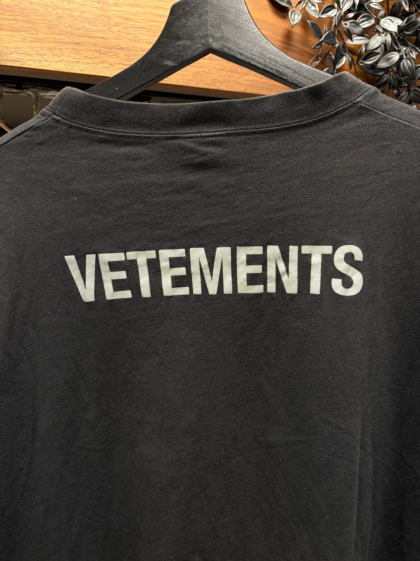 SS2019 Vetements ‘Staff’ Black Small Logo T-Shirt