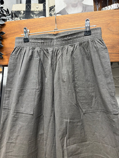 Y’s by Yohji Yamamoto Wide Leg Sarousel Cropped Trousers