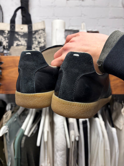 Maison Margiela ‘G.A.T.’ Black Suede/Gum Sole Low Top Sneakers