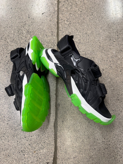 Balenciaga ‘Track’ Black/Electric Green Slides