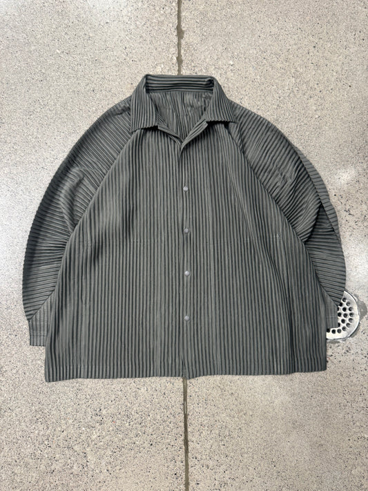 Issey Miyake ‘Homme Plisse’ Pleated Button Snap Jacket