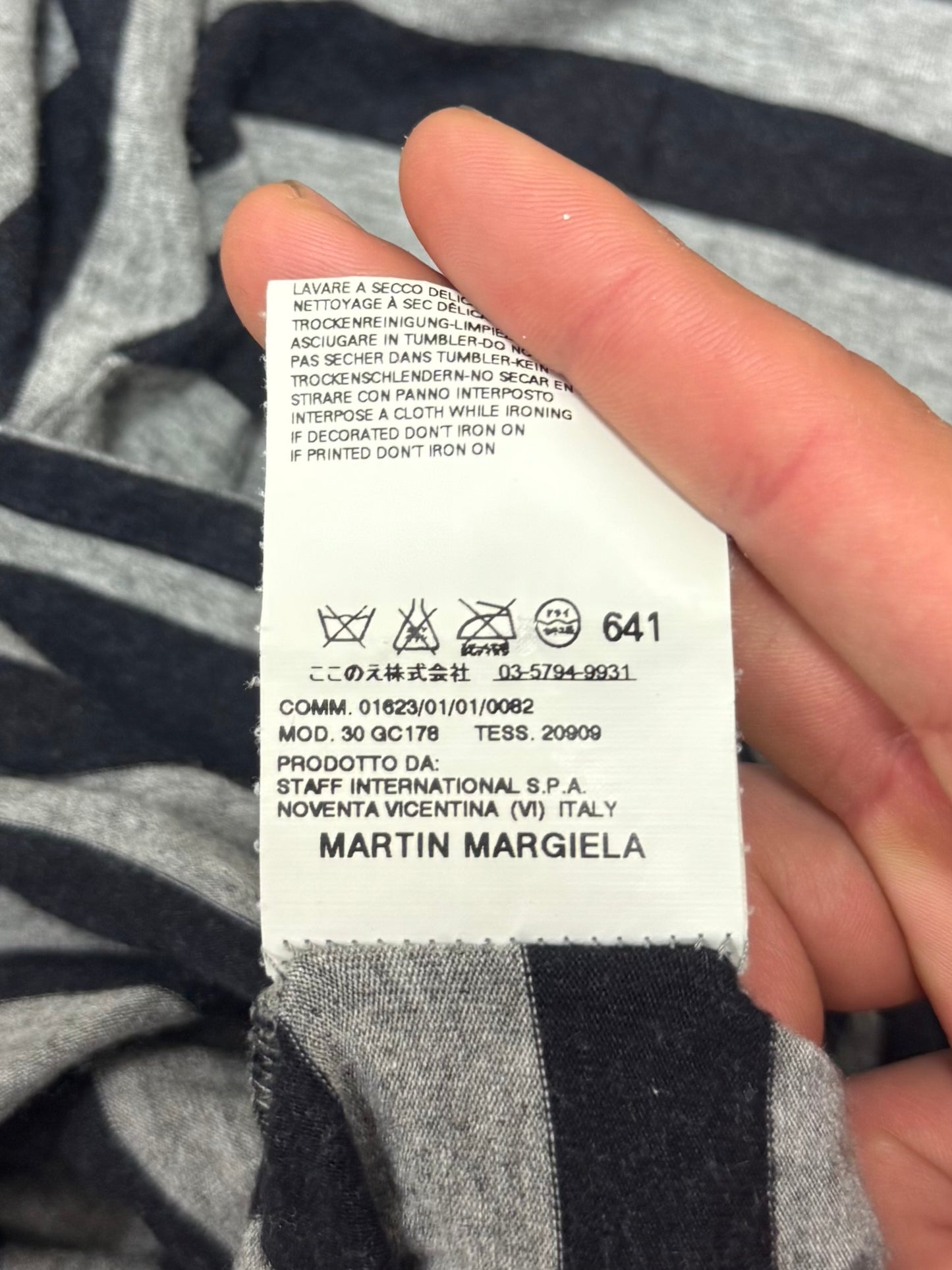 AW2008 Maison Martin Margiela Striped Long Sleeve Shirt
