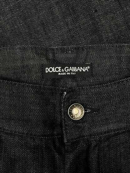 SS2008 Dolce & Gabbana ‘Tape’ Black Skinny Jeans