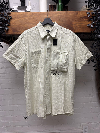 SS2019 Raf Simons x Fred Perry Cargo Pocket Gingham Short Sleeve Button Up Shirt