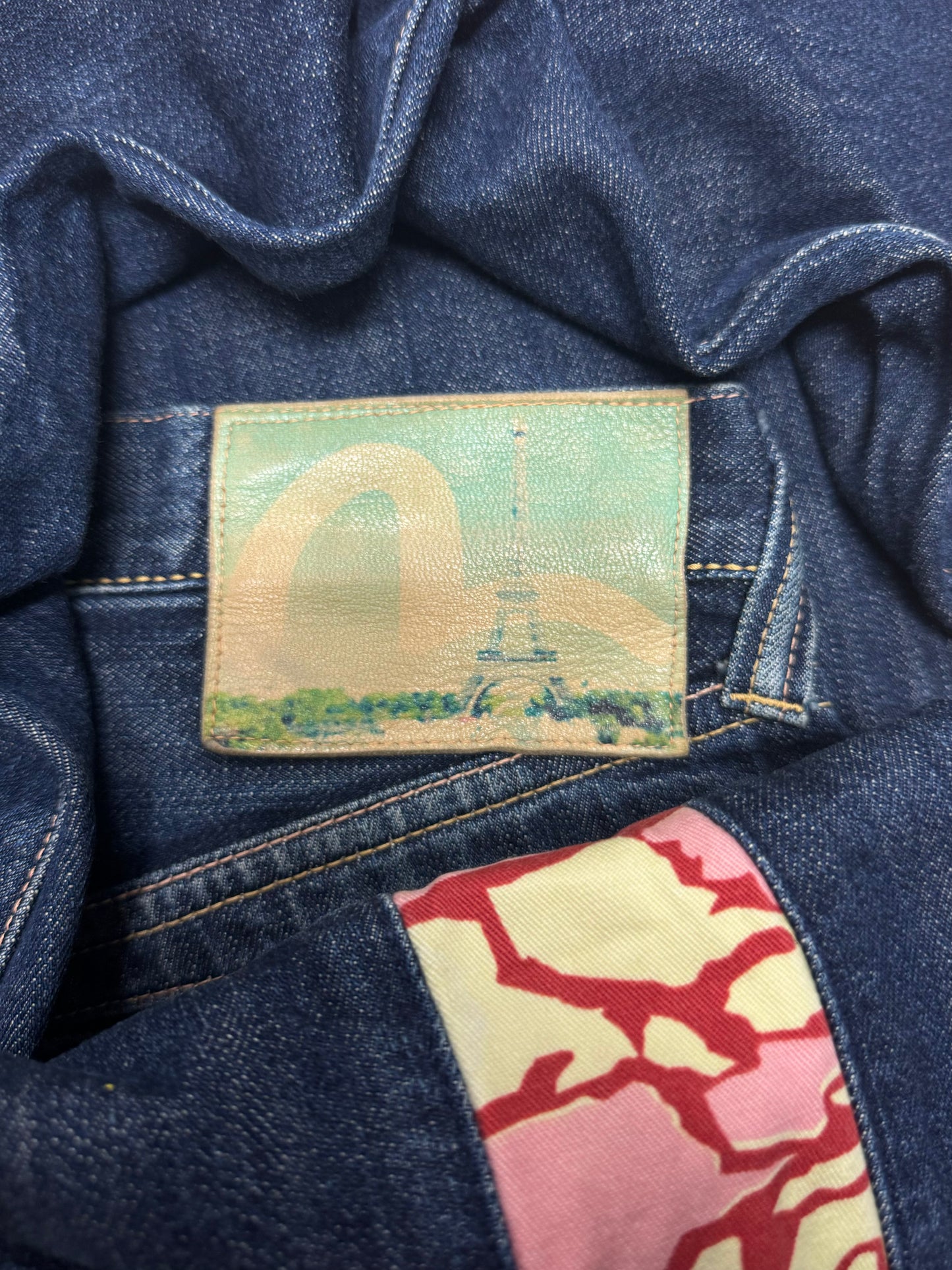 2000s Evisu ‘Pink Brick’ Raw Blue Selvedge Denim